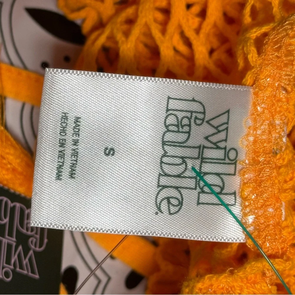 Wild Fable Bright Orange Mesh Coverup